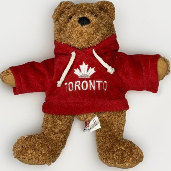 Toronto Canada Teddy Bear Red Hoodie 10" Plush Stuffed Animal House ‘Brambles’ - Picture 11 of 11